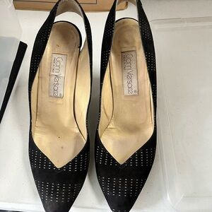 Gianni Versace womens Vintage black evening shoes